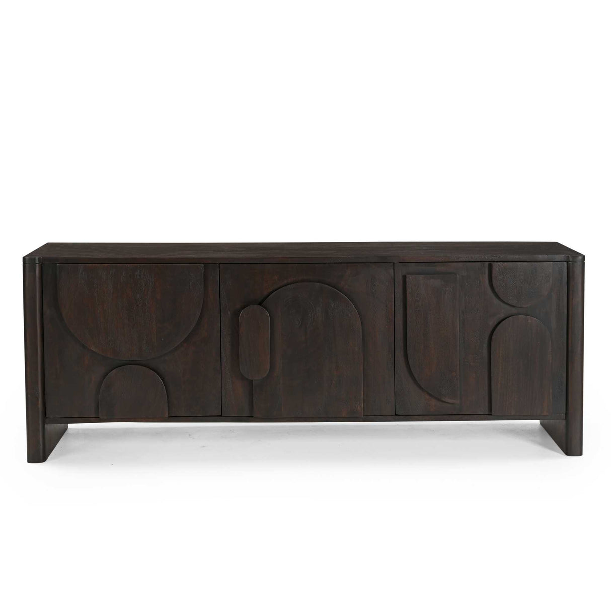 Design Tv-meubel - Bruin Mangohout - 150 cm - Organische Vormen Entertainment Centers & TV Stands Starfurn