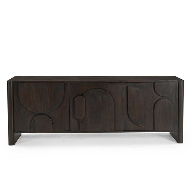 Design Tv-meubel - Bruin Mangohout - 150 cm - Organische Vormen Entertainment Centers & TV Stands Starfurn