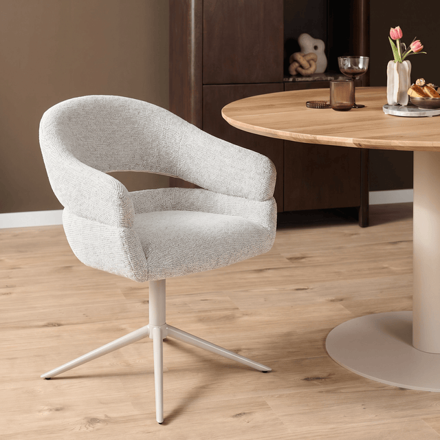 Draaibare eetkamerstoel Lily Beige Starfurn