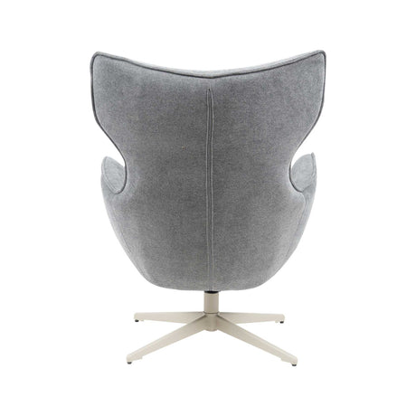 Antracietgrijze draaibare fauteuil van stof, foto 5