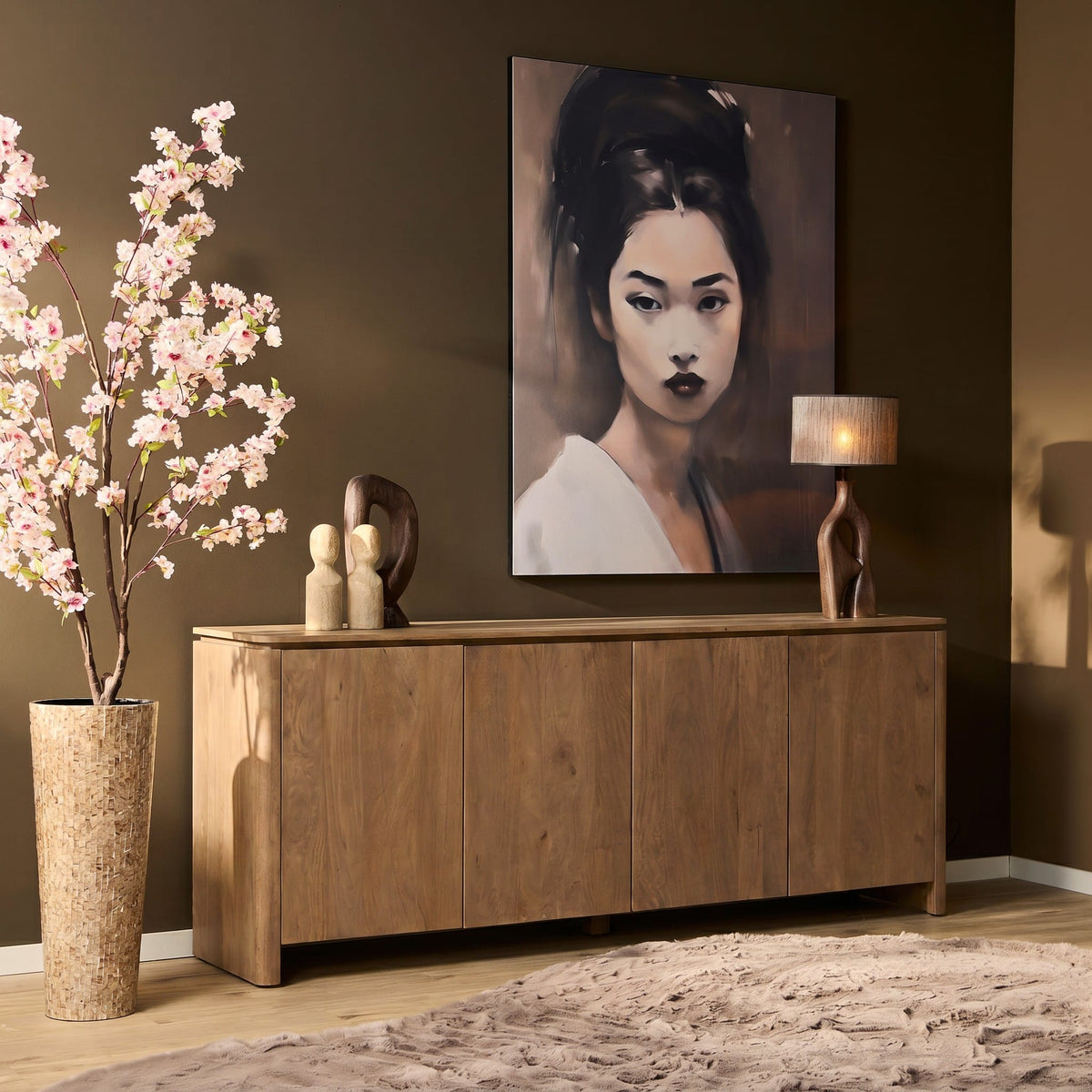 Dressoir Dallas Naturel Mangohout 210 cm Starfurn