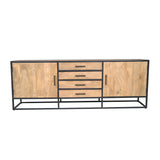 Dressoir Mangohout Natural - 210 cm - 2 Deuren & 4 Lades Sideboards Starfurn