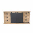 Dressoir - Naturel Mangohout - 200 cm - Schuifdeuren & Laden Storage Cabinets & Lockers Starfurn