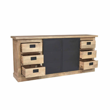 Dressoir - Naturel - Mangohout - Metaal - 200 cm Dressers Starfurn