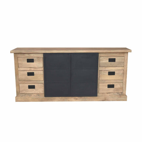 Dressoir - Naturel - Mangohout - Metaal - 200 cm Dressers Starfurn