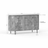 Dressoir - Taupe - Mangohout - 165 cm Buffets Starfurn