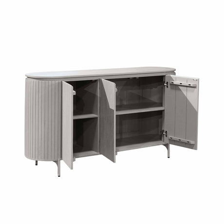 Dressoir - Taupe - Mangohout - 165 cm Buffets Starfurn