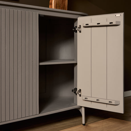 Dressoir - Taupe - Mangohout - 210 cm - 4 Deuren Buffets Starfurn