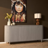 Dressoir - Taupe - Mangohout - 210 cm - 4 Deuren Buffets Starfurn