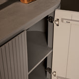 Dressoir - Taupe - Mangohout - 210 cm - 4 Deuren Buffets Starfurn