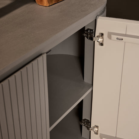 Dressoir - Taupe - Mangohout - 210 cm - 4 Deuren Buffets Starfurn