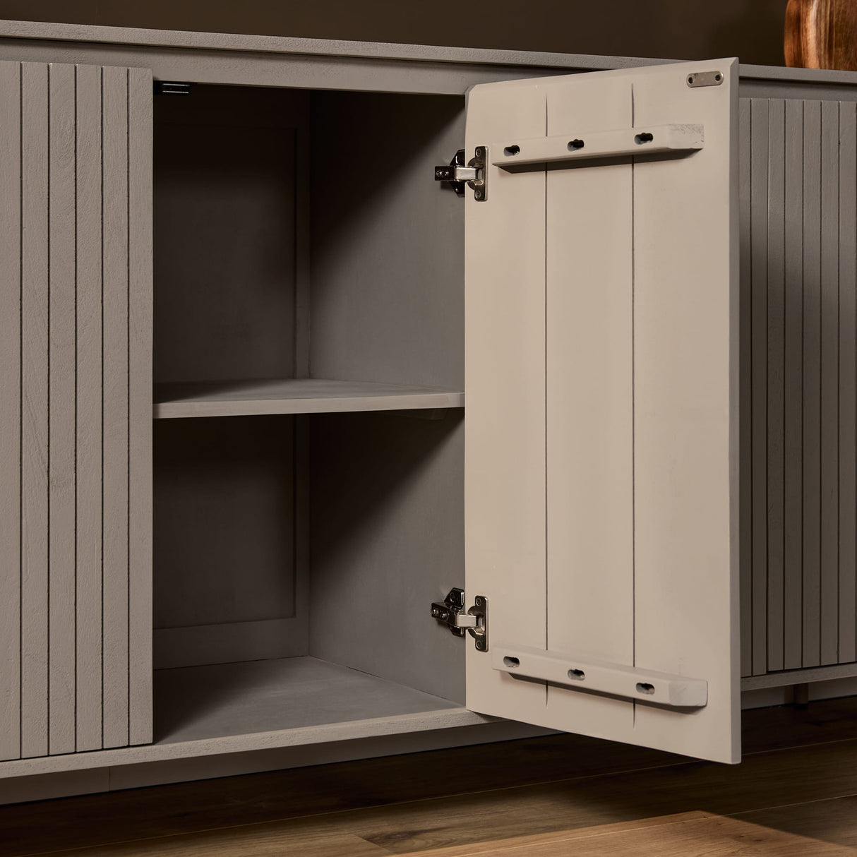 Dressoir - Taupe - Mangohout - 210 cm - 4 Deuren Buffets Starfurn