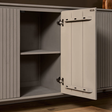 Dressoir - Taupe - Mangohout - 210 cm - 4 Deuren Buffets Starfurn