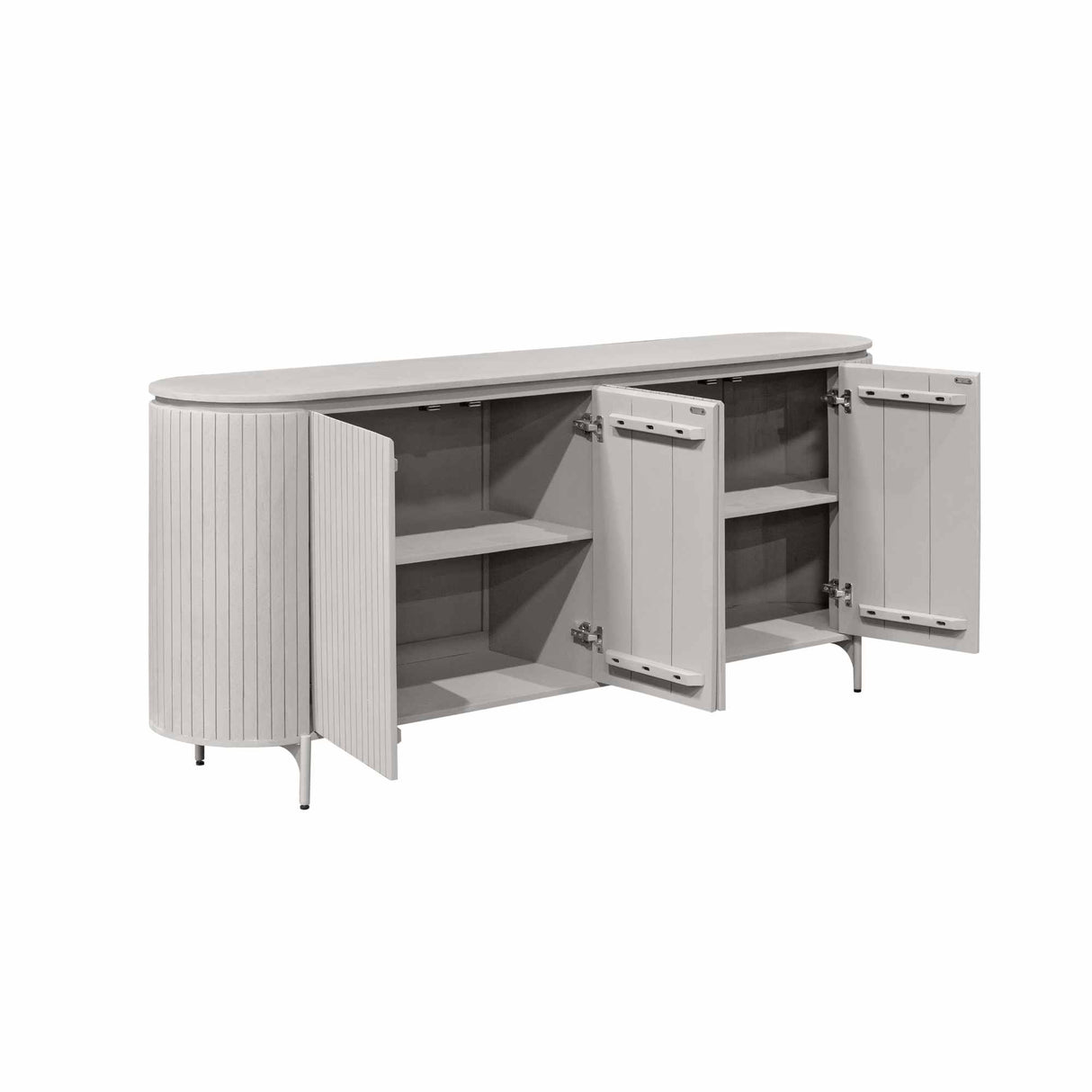 Dressoir - Taupe - Mangohout - 210 cm - 4 Deuren Buffets Starfurn
