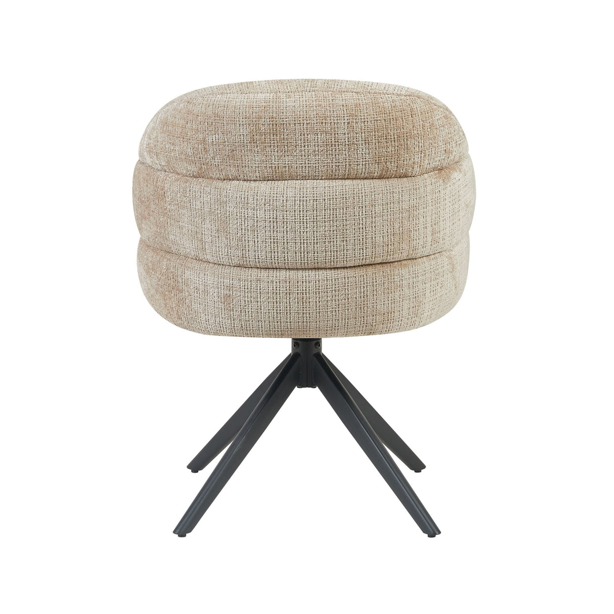 Eetkamerstoel Bella | Beige | Poot Black | Met armleuning Starfurn