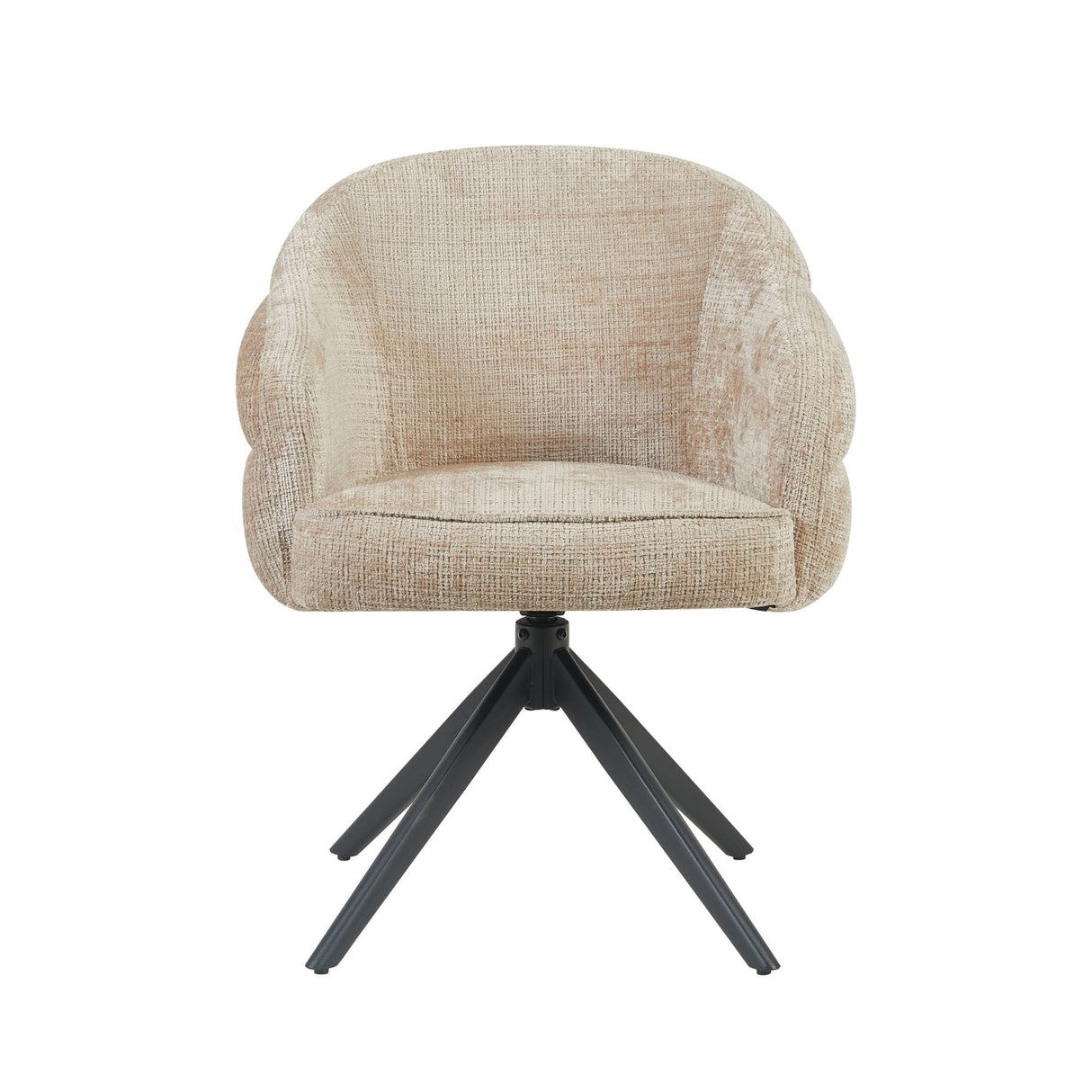 Eetkamerstoel Bella | Beige | Poot Black | Met armleuning Starfurn