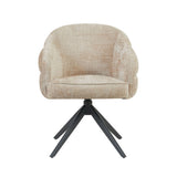 Eetkamerstoel Bella | Beige | Poot Black | Met armleuning Starfurn