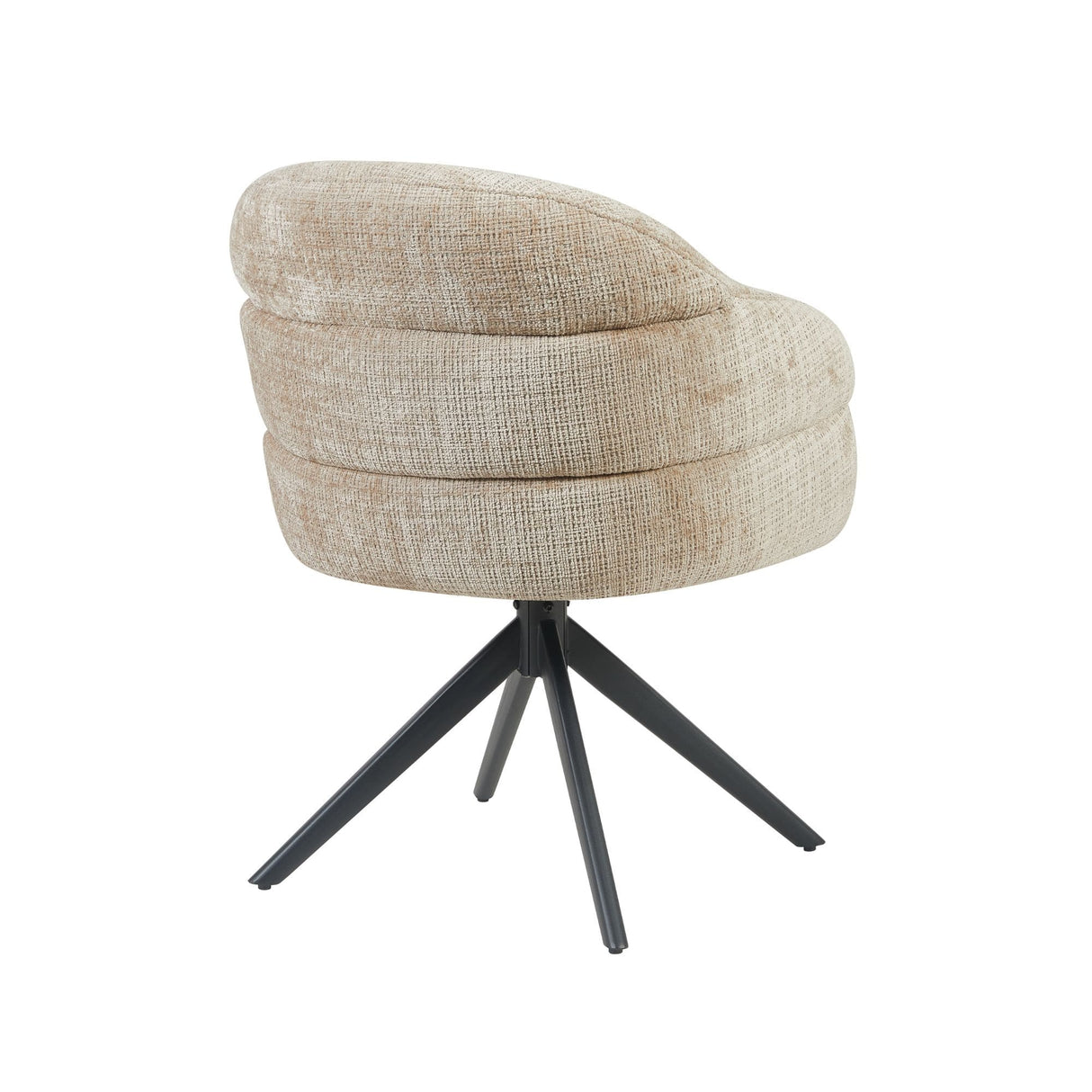 Eetkamerstoel Bella | Beige | Poot Black | Met armleuning Starfurn