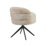 Eetkamerstoel Bella | Beige | Poot Black | Met armleuning Starfurn