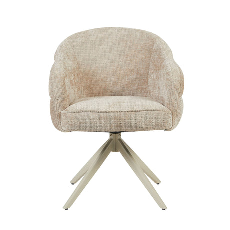 Eetkamerstoel Bella | Beige | Poot Sand | Met armleuning Starfurn