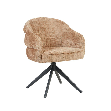 Eetkamerstoel Bella | Cinnamon | Poot Black | Met armleuning Starfurn
