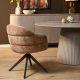 Eetkamerstoel Bella | Cinnamon | Poot Bronze | Met armleuning Starfurn