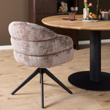 Eetkamerstoel Bella | Clay | Poot Black | Met armleuning Starfurn