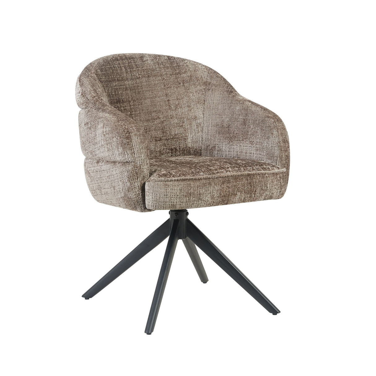 Eetkamerstoel Bella | Clay | Poot Black | Met armleuning Starfurn