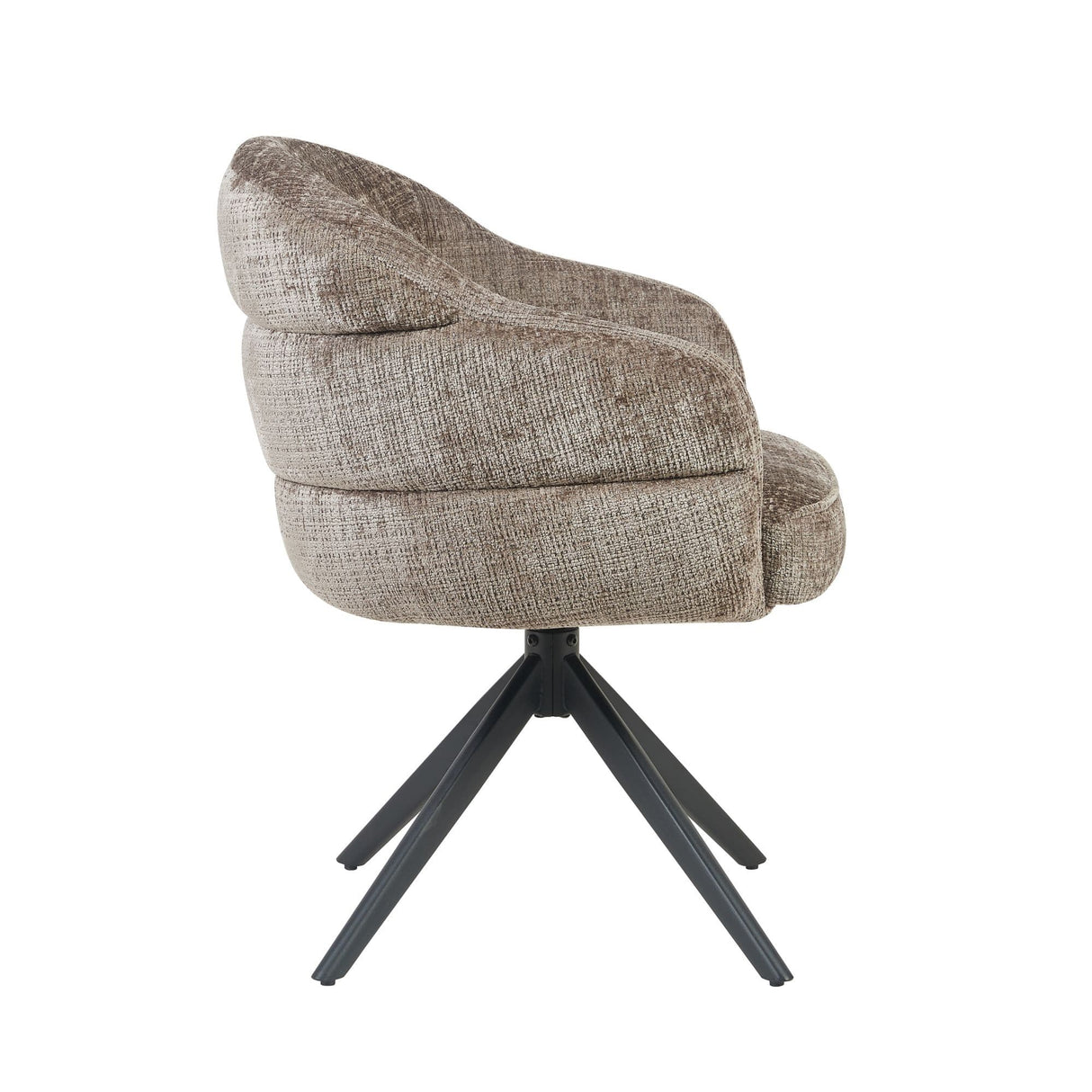 Eetkamerstoel Bella | Clay | Poot Black | Met armleuning Starfurn
