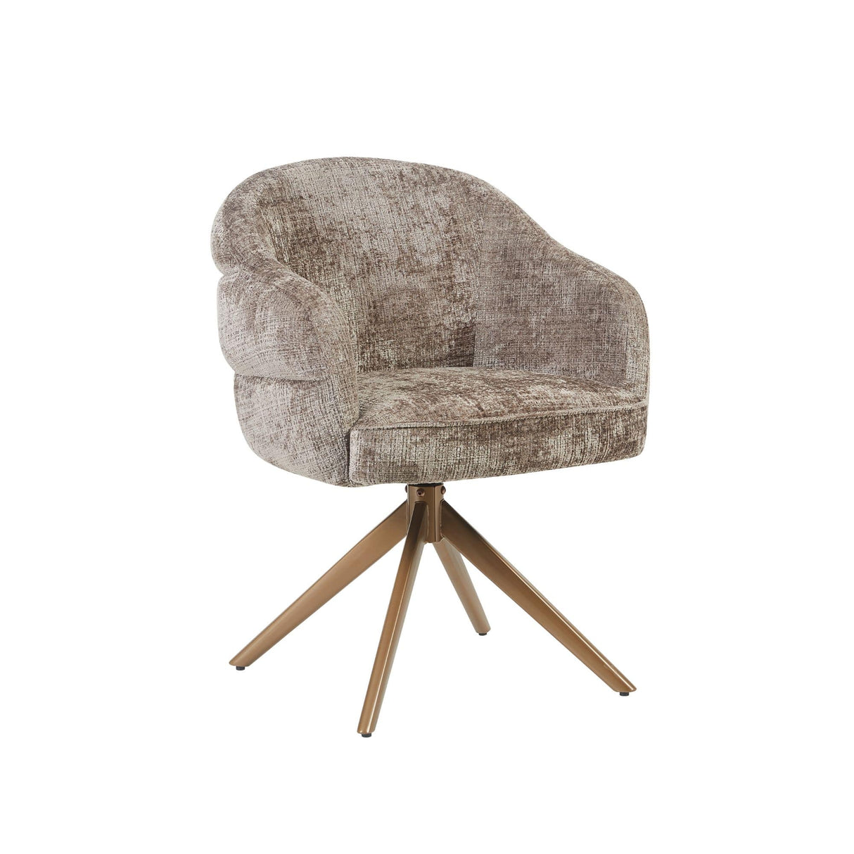 Eetkamerstoel Bella | Clay | Poot Bronze | Met armleuning Starfurn
