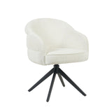 Eetkamerstoel Bella | Off White | Poot Black | Met armleuning Starfurn