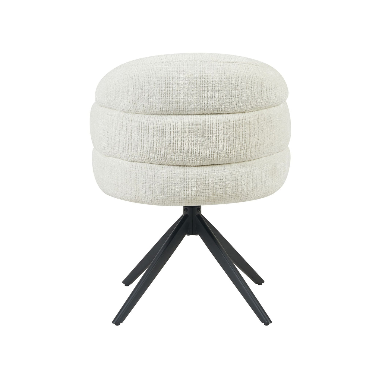 Eetkamerstoel Bella | Off White | Poot Black | Met armleuning Starfurn