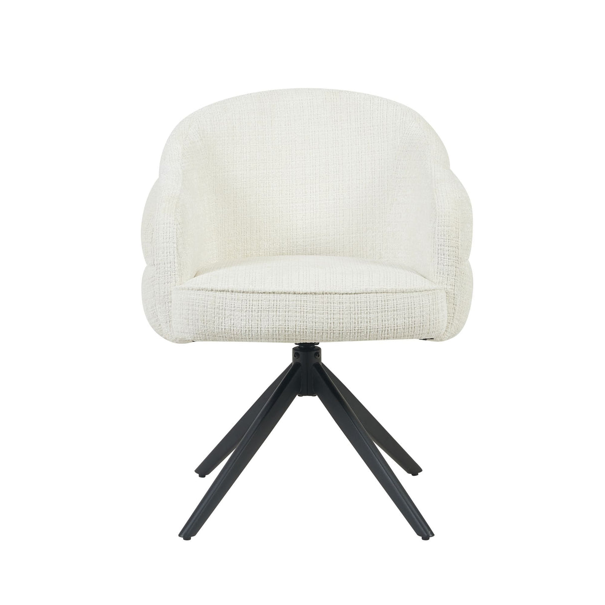 Eetkamerstoel Bella | Off White | Poot Black | Met armleuning Starfurn