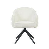 Eetkamerstoel Bella | Off White | Poot Black | Met armleuning Starfurn