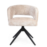 Eetkamerstoel Demi | Beige | Poot Black | Met armleuning Starfurn