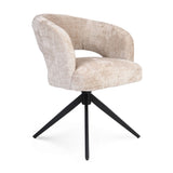 Eetkamerstoel Demi | Beige | Poot Black | Met armleuning Starfurn