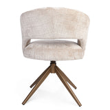 Eetkamerstoel Demi | Beige | Poot Bronze |  Met armleuning Starfurn