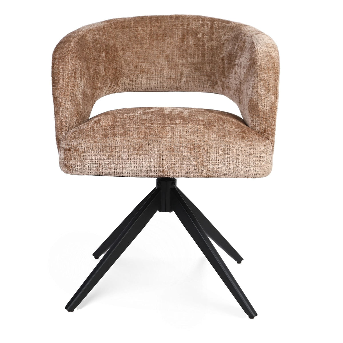 Eetkamerstoel Demi | Cinnamon | Poot Black | Met armleuning Starfurn