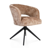 Eetkamerstoel Demi | Cinnamon | Poot Black | Met armleuning Starfurn