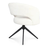 Eetkamerstoel Demi | Off White | Poot Black | Met armleuning Starfurn
