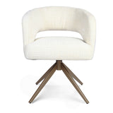 Eetkamerstoel Demi | Off White | Poot Bronze | Met armleuning Starfurn