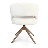Eetkamerstoel Demi | Off White | Poot Bronze | Met armleuning Starfurn
