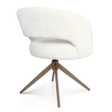 Eetkamerstoel Demi | Off White | Poot Bronze | Met armleuning Starfurn