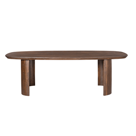 Eettafel - Bruin Mangohout - 240 cm - Modern Design - Half Ronde Poten Kitchen & Dining Room Tables Starfurn