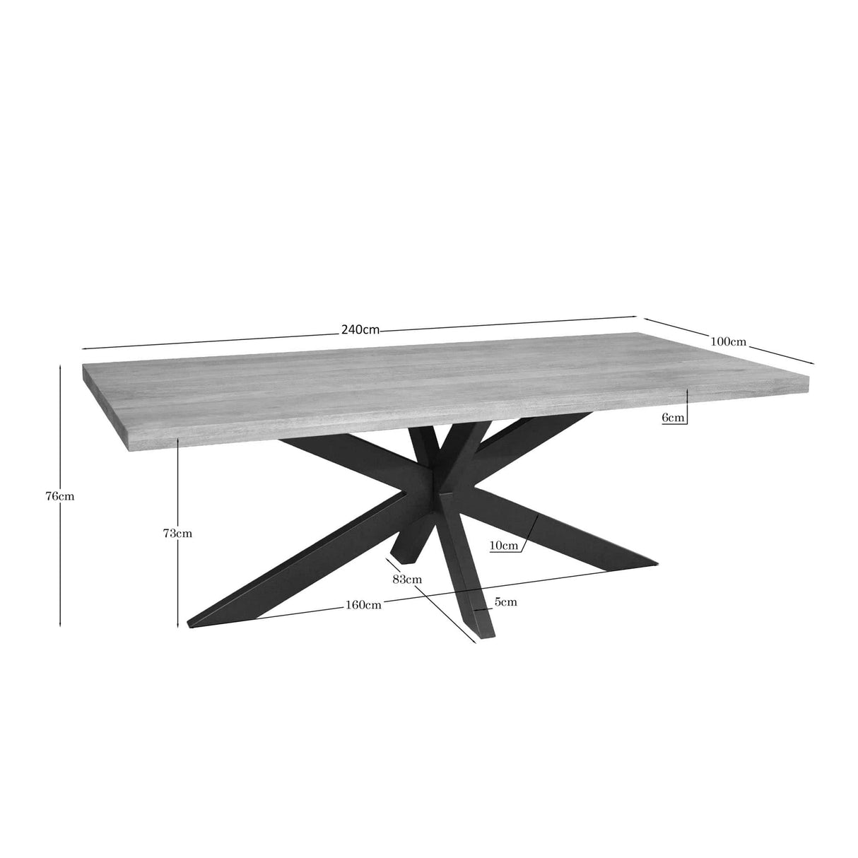 Eettafel Dakota | 240 cm | Rechthoek Starfurn