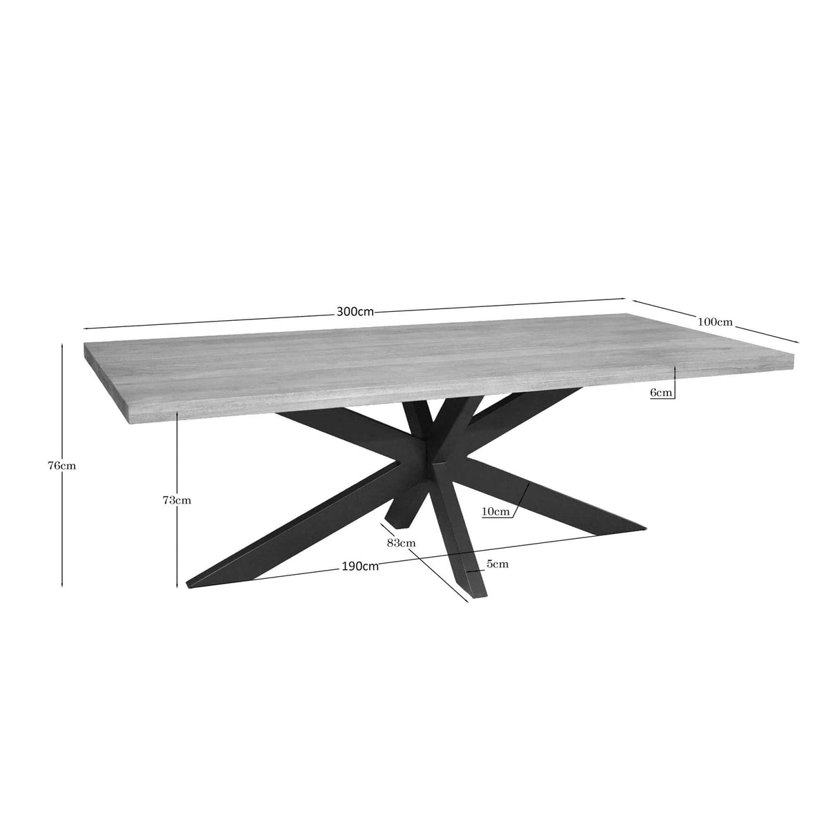 Eettafel Dakota | 300 cm | Rechthoek Starfurn