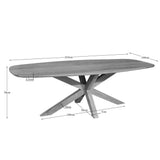 Eettafel - Deens Ovaal Naturel Mangohout - 210x100 cm - Kruispoot Kitchen & Dining Room Tables Starfurn