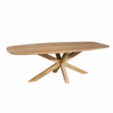 Eettafel - Deens Ovaal Naturel Mangohout - 240x110 cm - Kruispoot Dining Tables Starfurn
