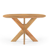 Eettafel Deens Ovaal Runa met Houten Onderstel 120 Benoa