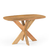 Eettafel Deens Ovaal Runa met Houten Onderstel 120 Benoa